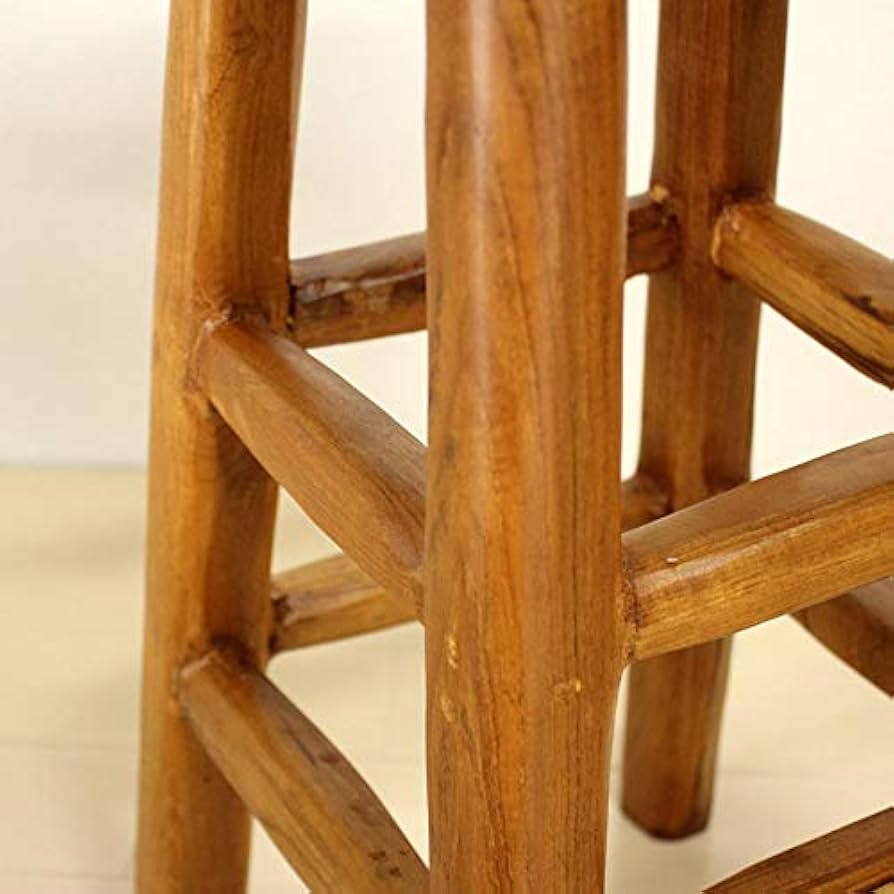 Amazon｜オールドチークハイスツール 椅子 イス カウンターチェア 木製
