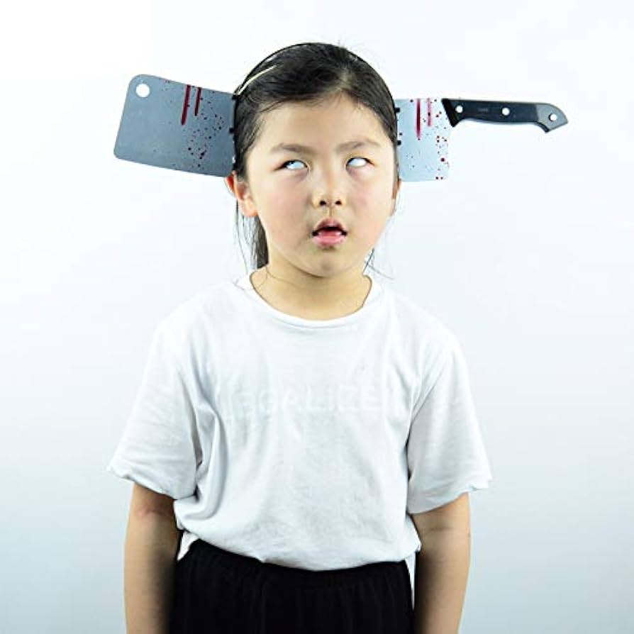 Amazon.co.jp: 包丁 & 釘 貫通 ゾンビ カチューシャ + 包帯 セット