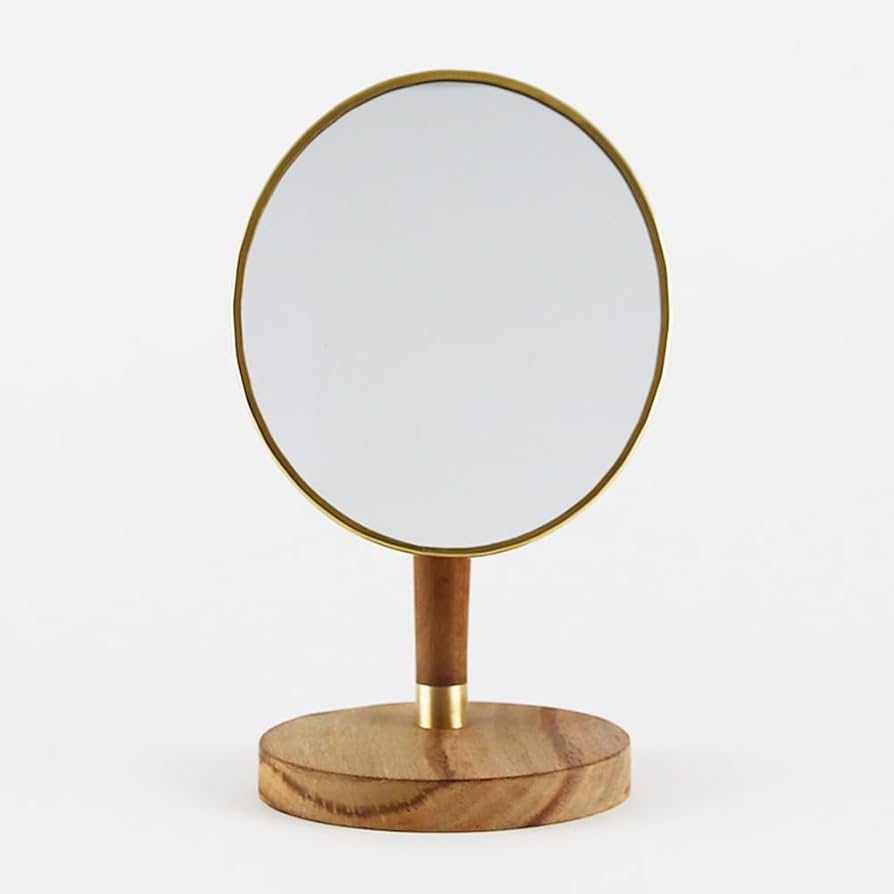 Amazon.co.jp: shesay シセイ BRASS＆WOOD スタンドミラー オーバル