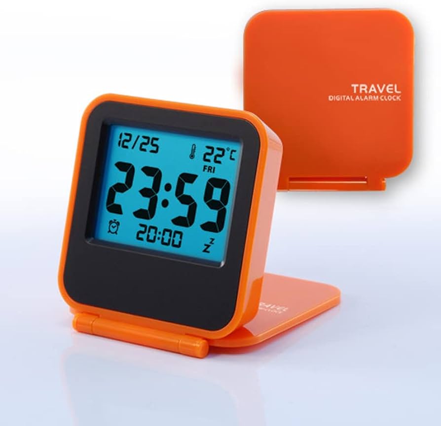 Amazon.co.jp: Egundo コンパクトデジタルトラベル目覚まし時計、電池