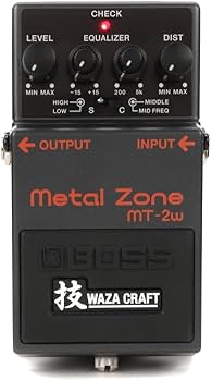 Amazon.com: BOSS MT-2W WAZA Craft Metal Zone Guitar Pedal (MT-2W