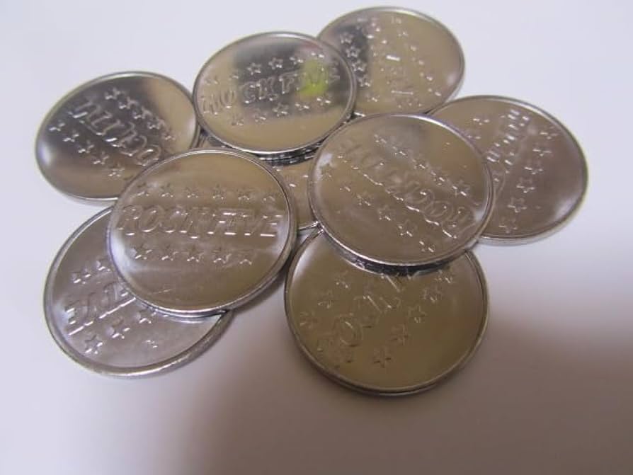 Amazon.co.jp: スロット用 メダル・コイン 25パイ 同一柄 ステンレス