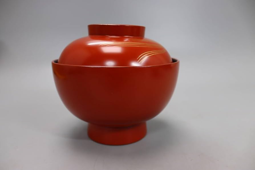 Amazon.co.jp: 本漆天然木 秋田 川連漆器 蓋付椀セット 共箱 : ホーム