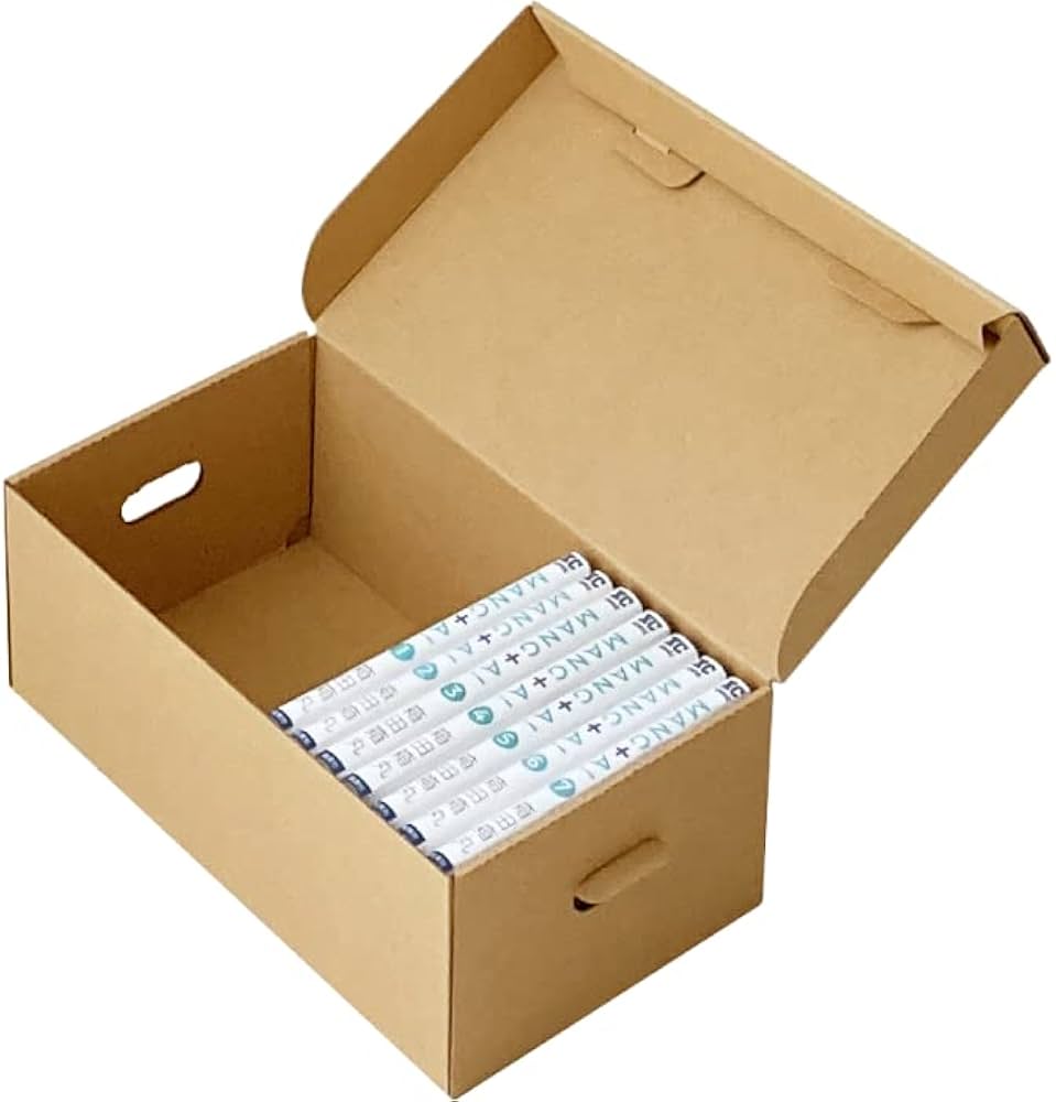 Amazon.co.jp: アースダンボール ダンボール コミック本収納ボックス