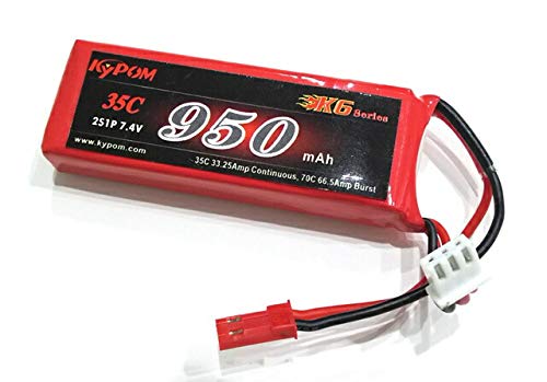 Amazon.co.jp: Kypom K6 7.4V 950mAh 35C70C リポ バッテリー : おもちゃ