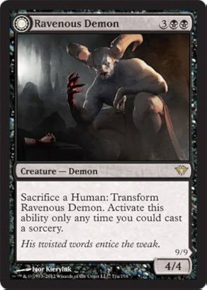 Amazon.co.jp: MTG 英語版 DKA-EN071 Ravenous Demon (Archdemon of