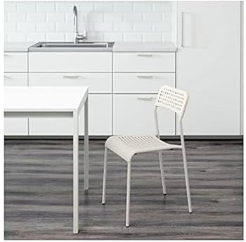 Ikea Steel, Epoxy/polyester powder coating Adde Chair (White) Pack