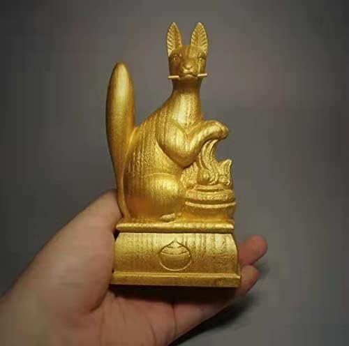 Amazon｜お稲荷様 一対 金色 樟木製 木彫り 狐 神狐 キツネの置物 神棚