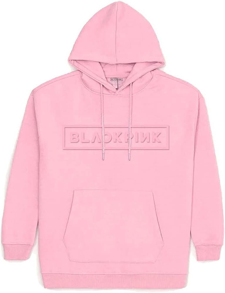 BLACKPINK Hoodie Logo New Official Unisex Pink Pullover Size XXL