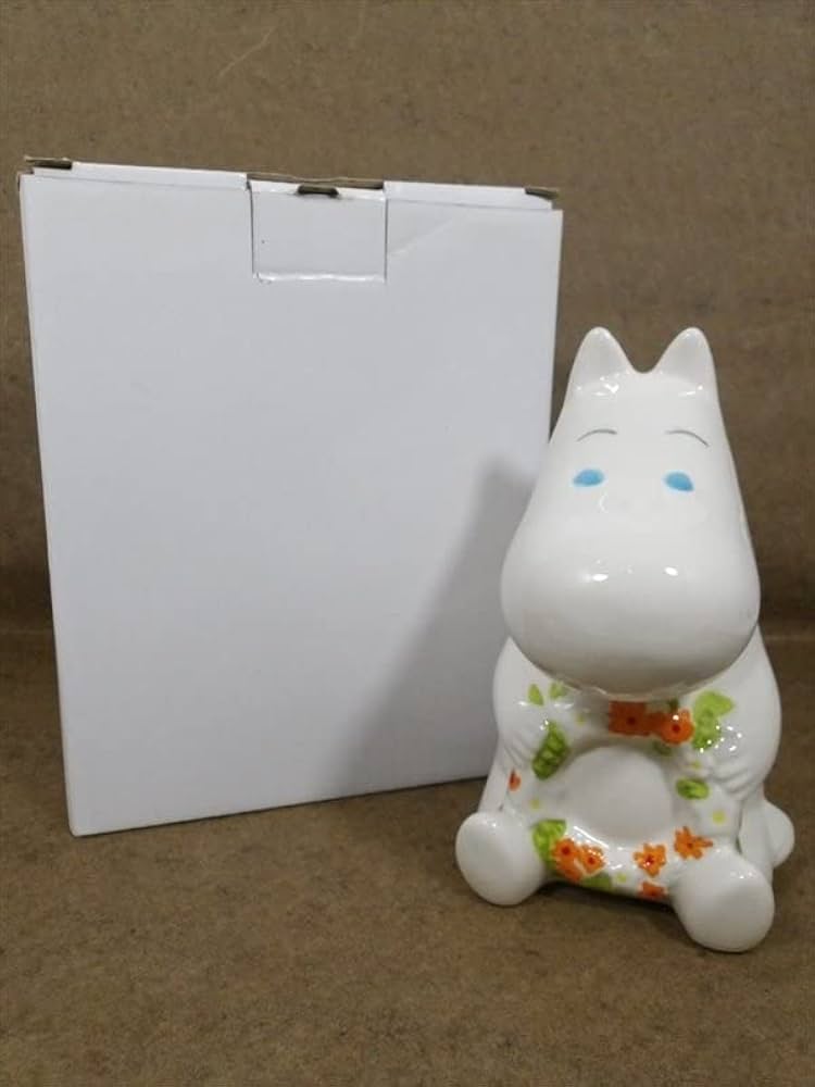 主観 無版権 ムーミン ＆ノンノン 陶器貯金箱 ネット検索しても唯一無