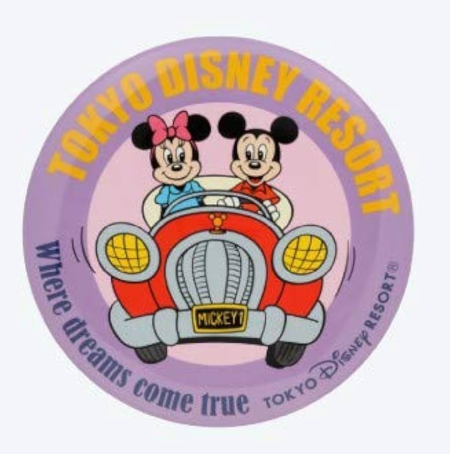 Amazon | ディズニー レトロ デザイン カンバッジ ミッキー＆ミニー