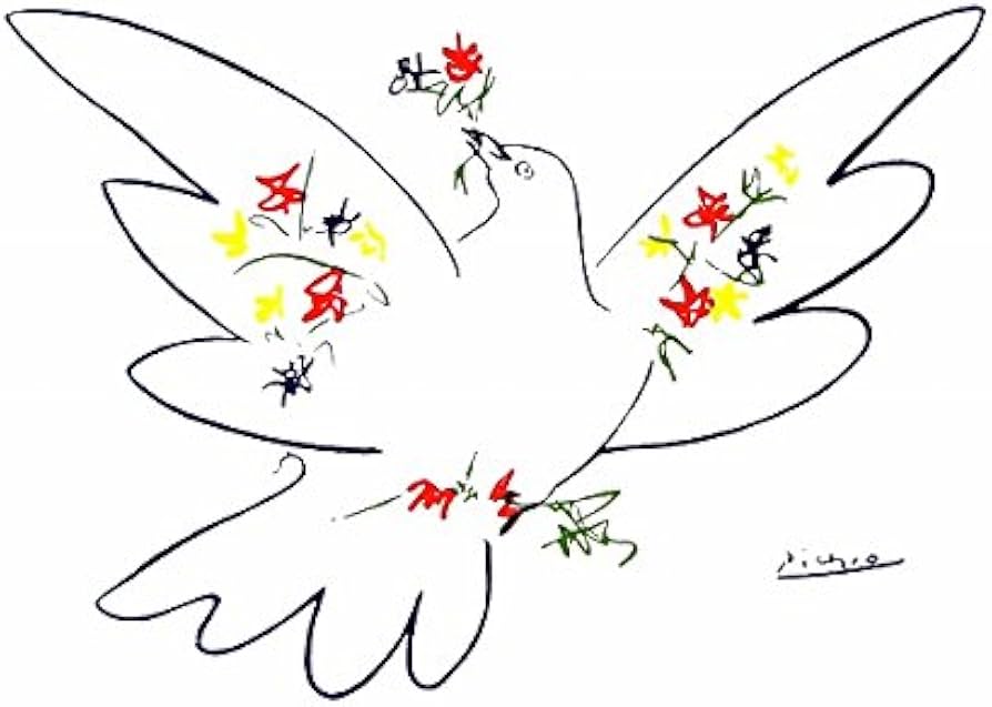Amazon.co.jp: パブロ・ピカソ『花と鳩』ジクレー : ホーム＆キッチン