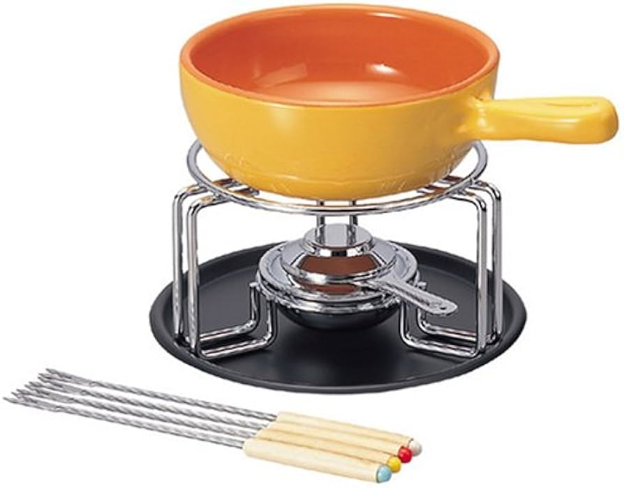 Amazon.co.jp: ピーコック チーズフォンデュセット イエロー TPD-40