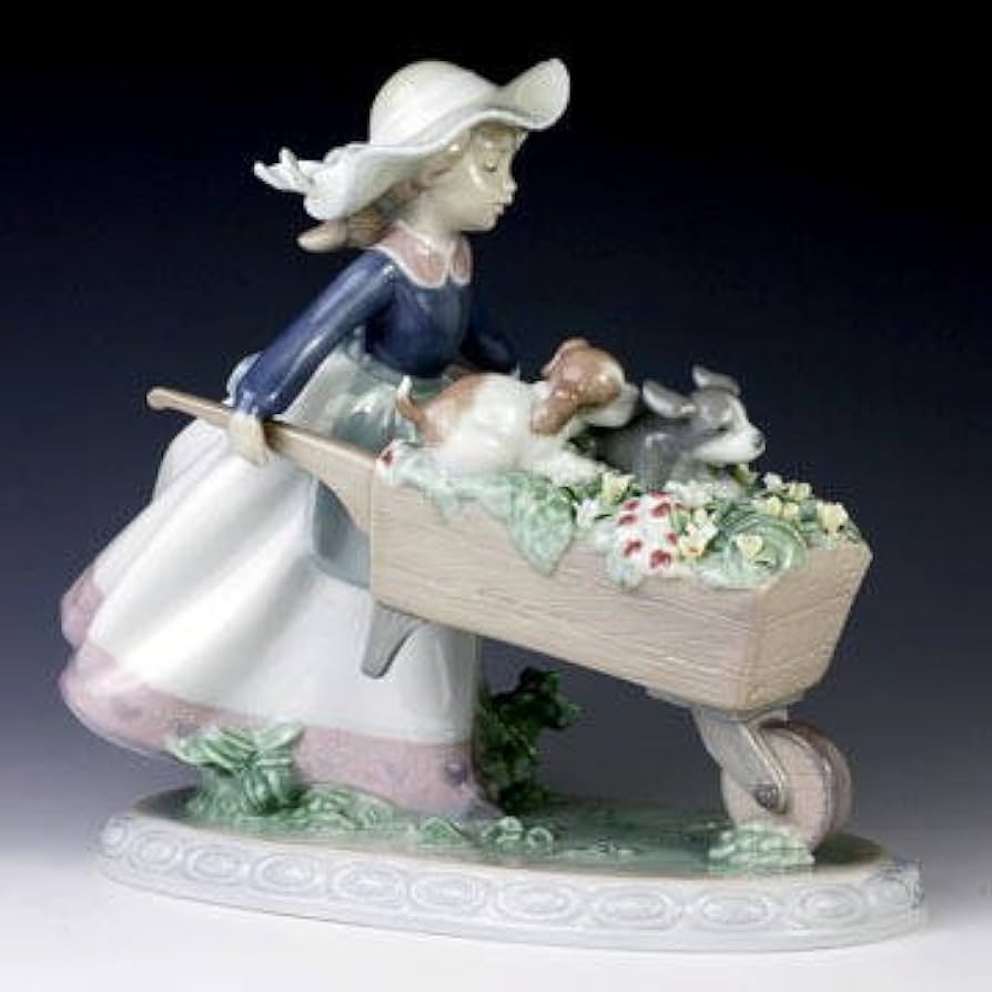 Amazon.co.jp: リヤドロ(Lladro) 犬と少女 乗せてあげる #ldr-5460