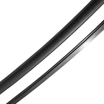 Amazon.co.jp: 模造刀 美術刀 黒斬剣 大輪鍔 大刀 黒塗り刃紋無刀身