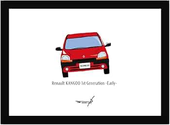 Amazon.co.jp: ルノー カングー ポスター A4額入り ポップアート