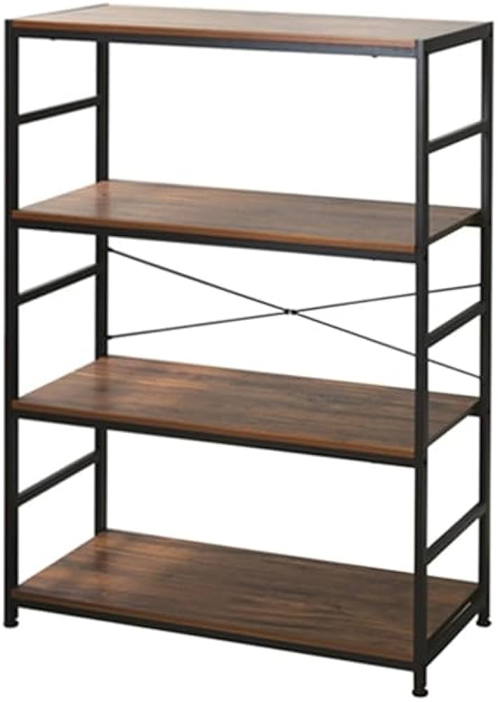 Amazon｜コーナンオリジナル メタル製ラック 4段 奥行4cm ブラック