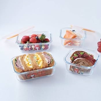 Amazon｜パイレックス スヌーピー 耐熱ガラス密閉容器セット 8pcs