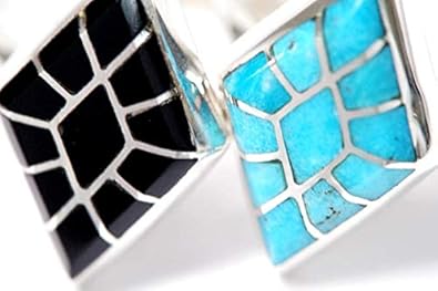 Amazon | インディアンジュエリー リング 天然石 ターコイズ ひし形