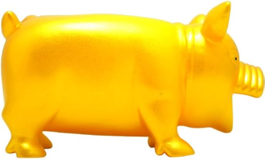 Amazon.co.jp: Boo豚 鳴く縁起豚 金の豚（小） : おもちゃ