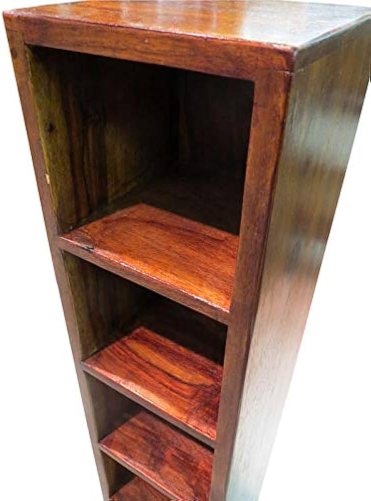 Amazon｜棚 ディスプレイボックス CDラック 木製 スリム家具 シェルフ