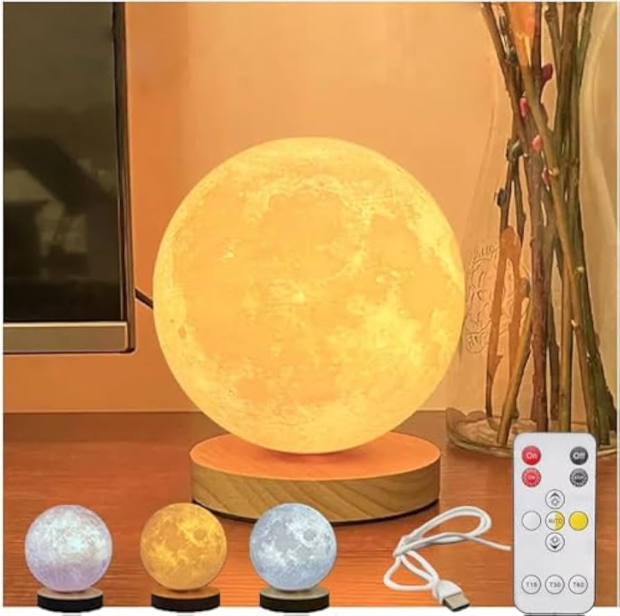 Amazon.co.jp : 回転式上月ライト、磁気浮上 月ライト 浮遊、ナイト