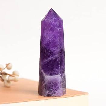 Amazon.co.jp: WUYOUSHI 1個 ドリームアメジスト 天然クリスタルタワー