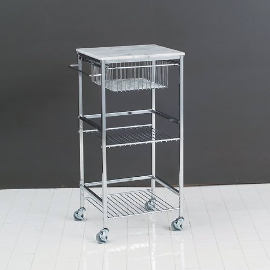 Amazon｜ASPLUND マーブルトップトローリー S 221199 シルバー