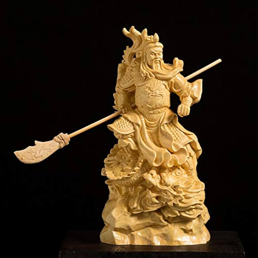 Amazon.co.jp: 関羽置物 三国志 関羽像 関帝像 関公像 立像 高級天然