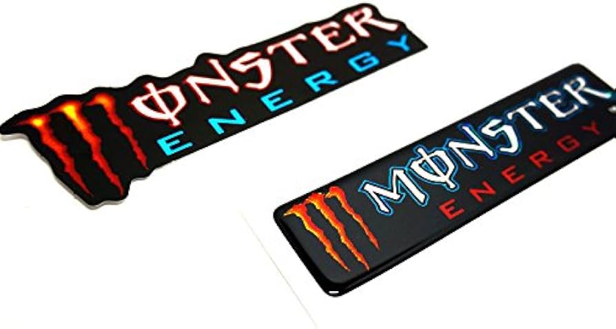 Amazon | 【resin-Red-RedBlue】モンスターエナジー 立体アルミホロ
