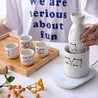 Amazon.co.jp: 酒器セット 5点セット ねこ 猫柄 かわいい 徳利1個 お