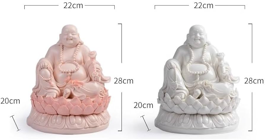 Amazon｜仏像 大仏 仏陀 11 インチセラミック笑う仏像かわいい仏像彫刻