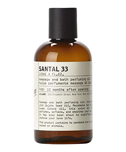 Amazon.com : Le Labo Santal 33 Massage and Bath Perfuming Oil 4 oz