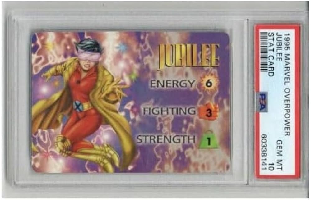 1995 MARVEL OVERPOWER JUBILEE STAT CARD X-MEN PSA 10 LOW POP 5