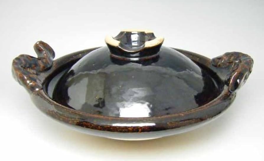 Amazon | 土楽窯 魚手黒鍋 尺二（5～7人用） 【土鍋 土楽窯 伊賀焼