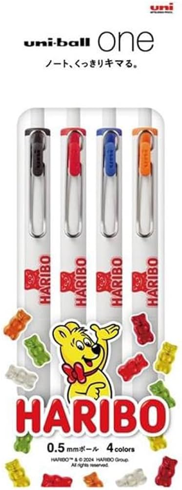 Amazon | 三菱鉛筆 HARIBO×uni勉強アイテム uni × HARIBO (暗記用4色