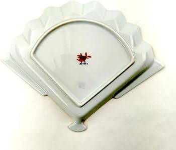 Amazon | 林九郎窯 古伊万里 様式 赤濃鳳凰 扇皿 24.5cm 19.7cm 皿 扇