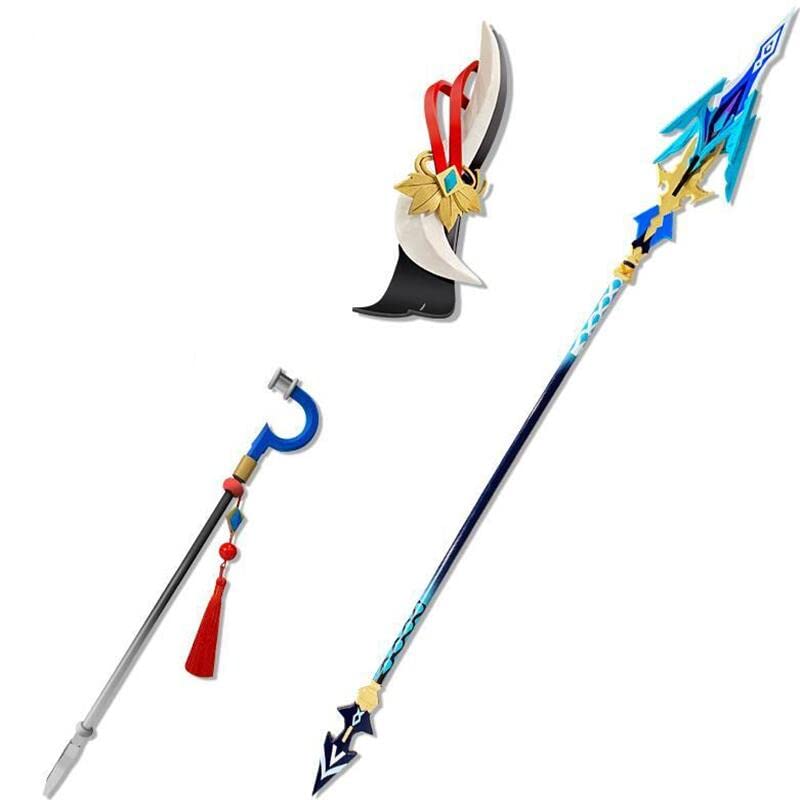 Amazon.co.jp: 原神 コスプレ道具 氷槍 長柄武器 髪飾り 申鶴 しんかく