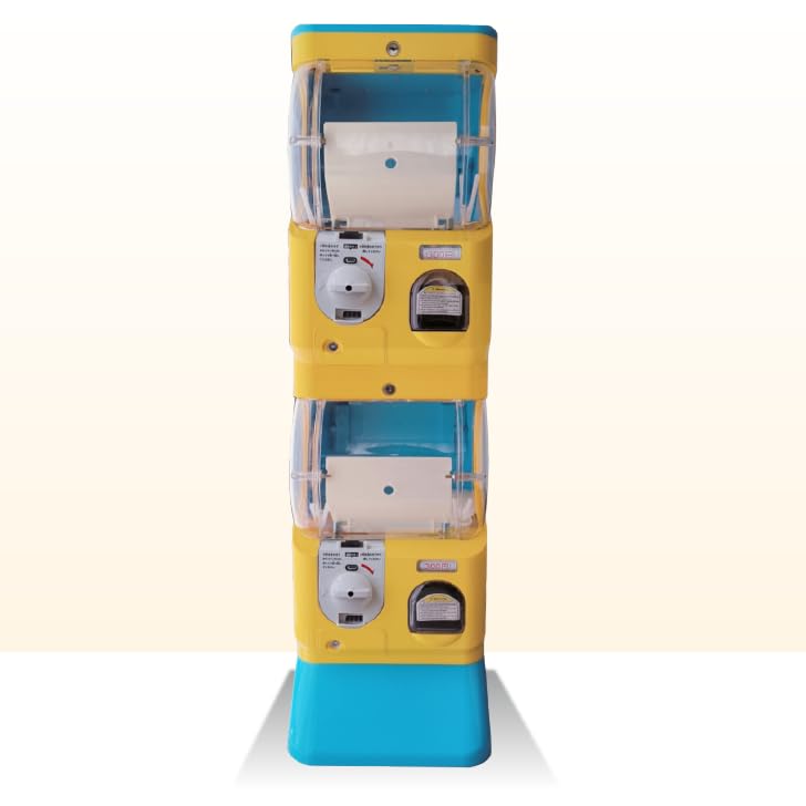 Amazon | Kurflo 二段式ガチャマシーン ガチャガチャ 本体 2段式 業務