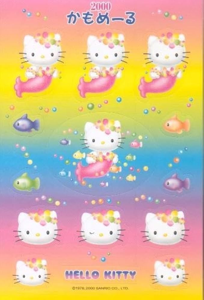 Amazon.co.jp: 即きシールステッカー2000年かもめーるハローキティ