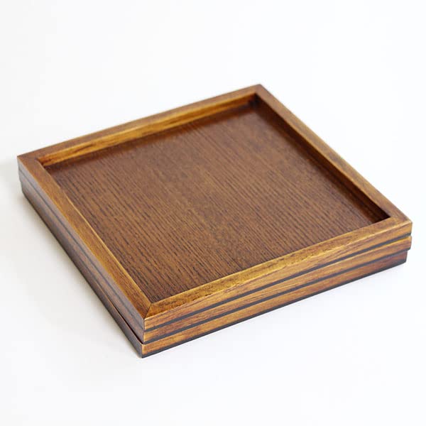 Amazon｜角盆 漆塗り 20cm スタッキング 木製 漆塗り 正角盆 正方形