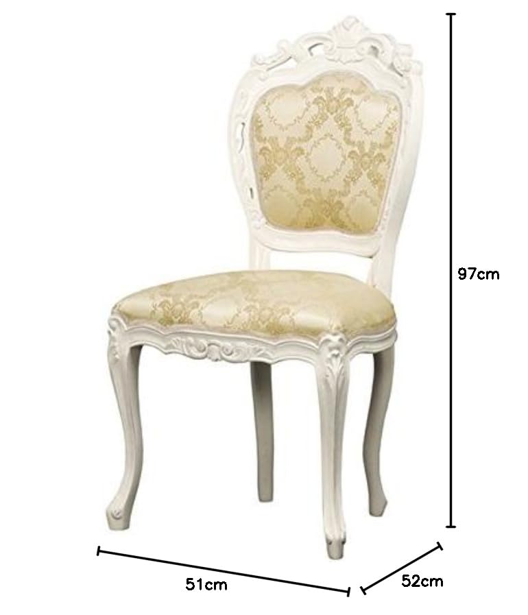 Amazon | クロシオ アンティーク調 猫脚 フランシスカ チェアー 肘なし