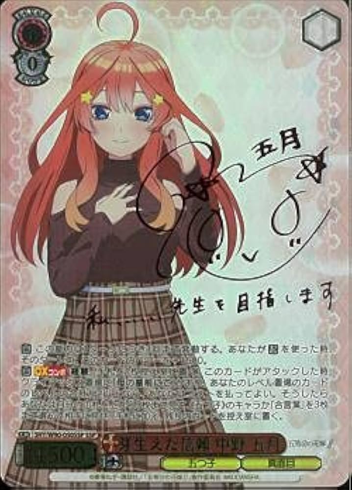 ヴァイスシュヴァルツ五等分の花嫁母の墓前にて OFR 中野五月