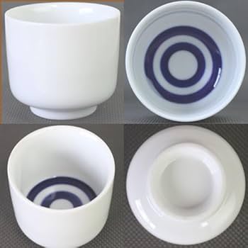 Amazon | 蛇の目 利き猪口 5勺 100cc 白磁（5個組） | 絵器彩陶 | そば猪口