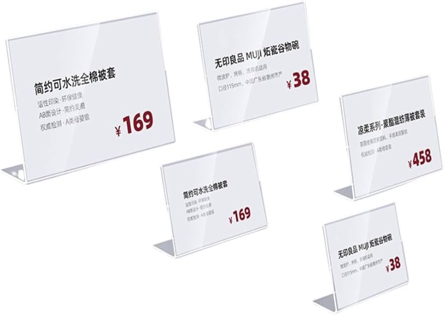 Amazon.co.jp: SVIAO プライスカード立て 値札 透明アクリル L型