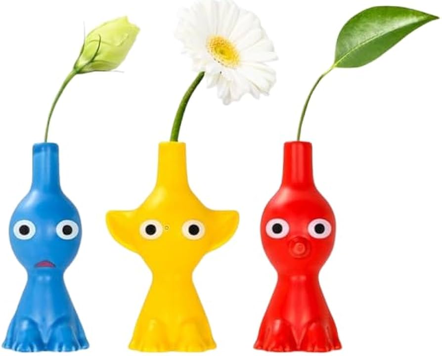 Amazon.co.jp: 一輪挿し 3種セット 黄ﾋﾟｸﾐﾝ 赤ﾋﾟｸﾐﾝ 青ﾋﾟｸﾐﾝ 限定