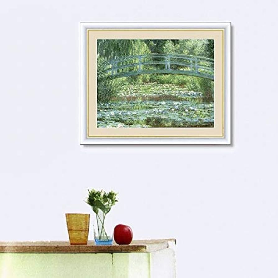 Amazon.co.jp: クロード・モネ『睡蓮の池と日本の橋』高精彩工芸画+手
