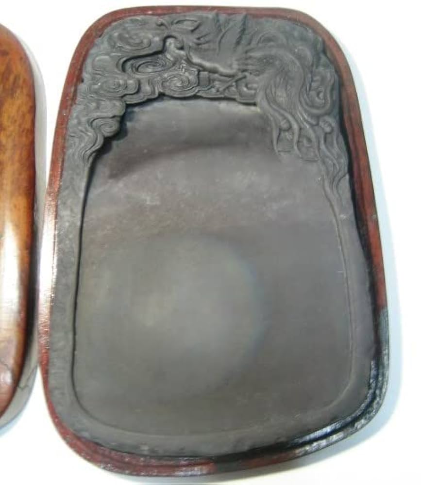 中国美術 木彫 刻文字 筆筒 文房具(K-A829)