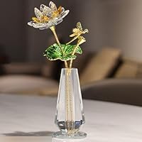 Amazon.co.jp: 蓮の花 ハス クリスタルフラワー 置物 枯れない花 浄化