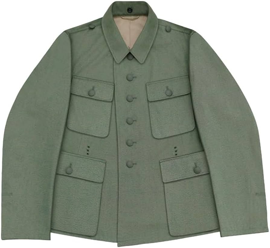 Amazon | 第二次世界大戦 ドイツ軍 警察M43 兵士用 まだらの緑夏用